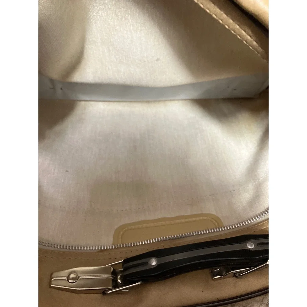 Vintage Spacific Tours Inc Tan Travel Bag Retro Airline Carry On Shoulder Strap